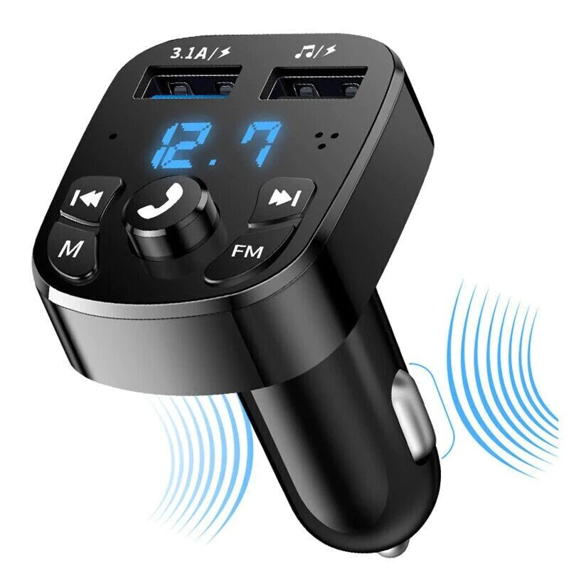 Wireless Car Bluetooth FM Transmitter MP3 Audio USB Charger Adapter Handsfree